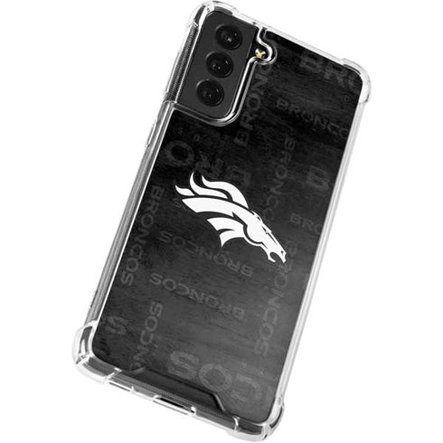 NFL Denver Broncos Black & White Galaxy S22 Clear Case