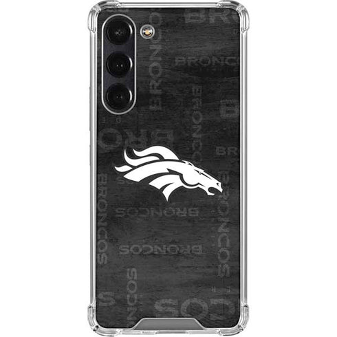 NFL Denver Broncos Black & White Galaxy S24 FE Clear Case