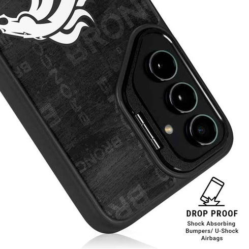 NFL Denver Broncos Black & White Galaxy S25 Kickstand Case