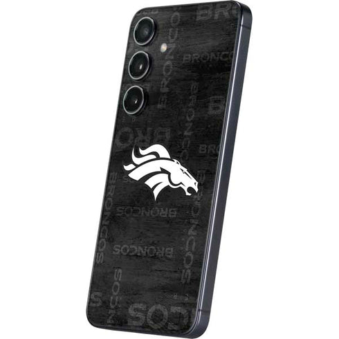 NFL Denver Broncos Black & White Galaxy S24 Plus Skin
