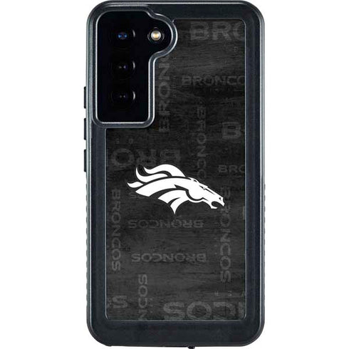 NFL Denver Broncos Black & White Galaxy S24 Plus Waterproof Case