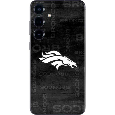 NFL Denver Broncos Black & White Galaxy S24 Skin