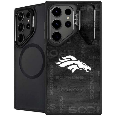 NFL Denver Broncos Black & White Galaxy S24 Ultra Kickstand Case