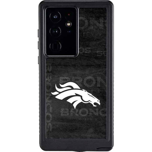 NFL Denver Broncos Black & White Galaxy S24 Ultra Waterproof Case