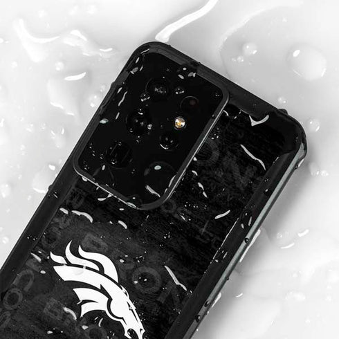 NFL Denver Broncos Black & White Galaxy S24 Ultra Waterproof Case