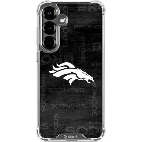 NFL Denver Broncos Black & White Galaxy S26 Clear Case