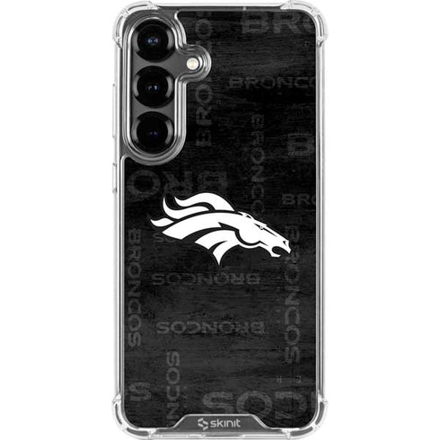 NFL Denver Broncos Black & White Galaxy S26 Plus Clear Case