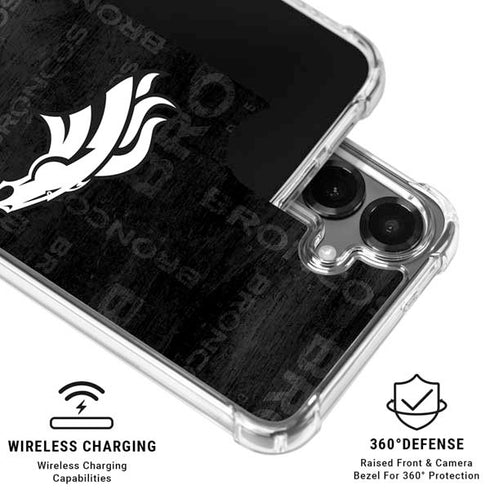 NFL Denver Broncos Black & White Galaxy S26 Plus Clear Case