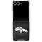NFL Denver Broncos Black & White Galaxy Z Flip7 Clear Case