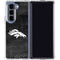 NFL Denver Broncos Black & White Galaxy Z Fold5 5G Clear Case