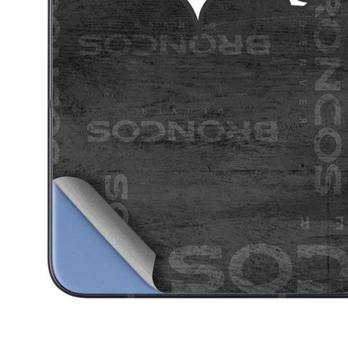 NFL Denver Broncos Black & White Galaxy Z Fold5 5G Skin