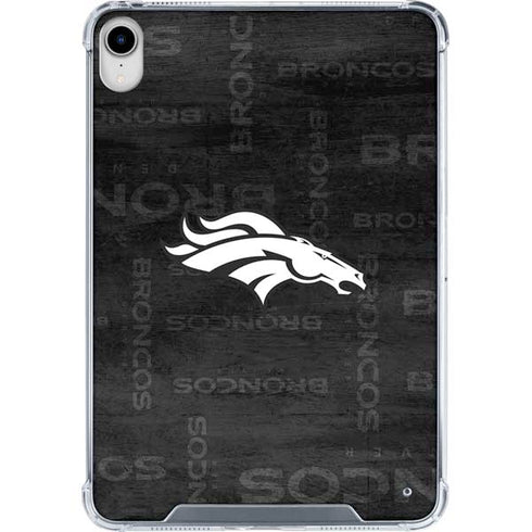 NFL Denver Broncos Black & White iPad 11th Gen (2025) Clear Case