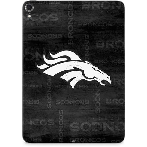 NFL Denver Broncos Black & White Apple iPad Pro Skin