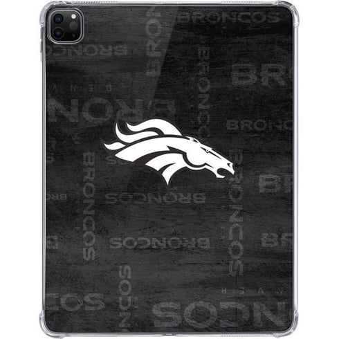 NFL Denver Broncos Black & White iPad Pro 11in (2024) Clear Case