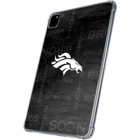 NFL Denver Broncos Black & White iPad Pro 11in (2024) Clear Case