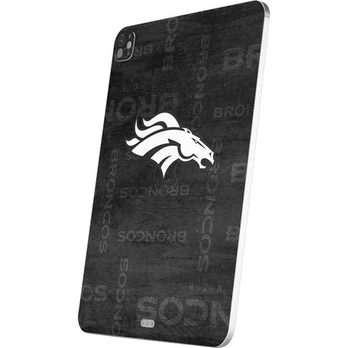 NFL Denver Broncos Black & White iPad Pro 13in M4 (2024) Skin