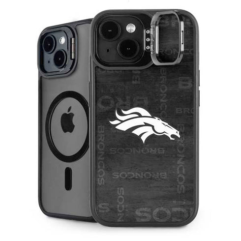 NFL Denver Broncos Black & White iPhone 14 Plus Kickstand Case
