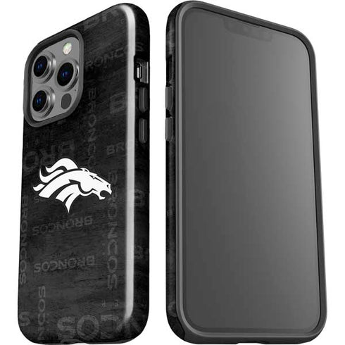 NFL Denver Broncos Black & White iPhone 15 Pro Impact Case