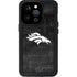 NFL Denver Broncos Black & White iPhone 15 Pro Waterproof Case
