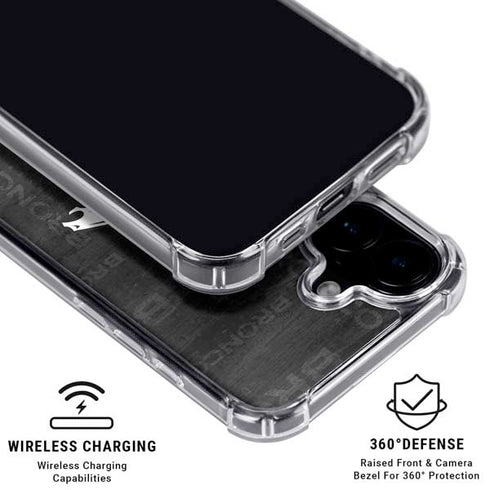 NFL Denver Broncos Black & White iPhone 16 MagSafe Case