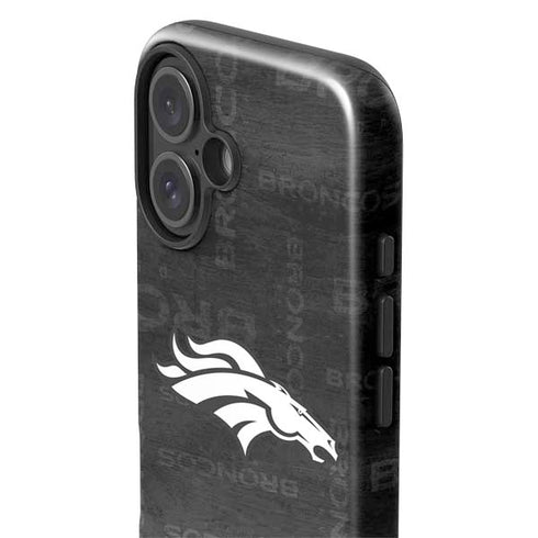 NFL Denver Broncos Black & White iPhone 16 Plus Impact Case