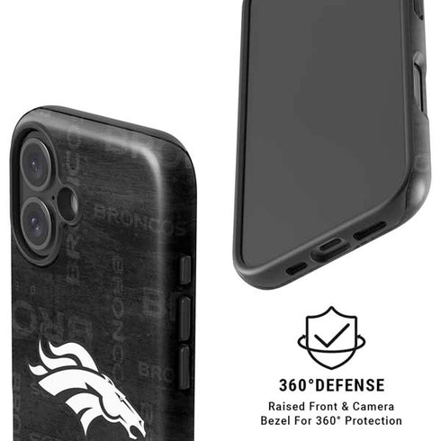NFL Denver Broncos Black & White iPhone 16 Plus Magsafe Impact Case