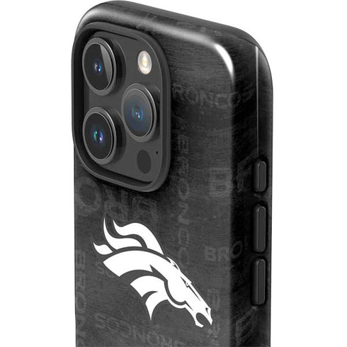 NFL Denver Broncos Black & White iPhone 16 Pro Impact Case