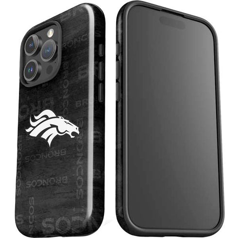 NFL Denver Broncos Black & White iPhone 16 Pro Max Impact Case