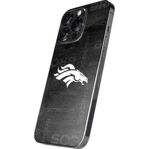 NFL Denver Broncos Black & White iPhone 16 Pro Max Skin