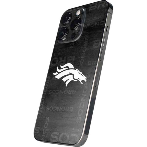 NFL Denver Broncos Black & White iPhone 16 Pro Skin