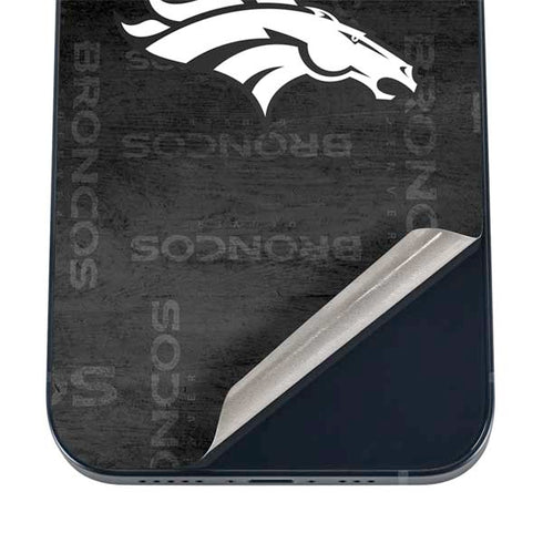 NFL Denver Broncos Black & White iPhone 16 Skin