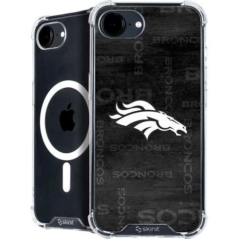 NFL Denver Broncos Black & White iPhone 16e MagSafe Case