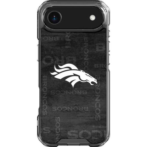NFL Denver Broncos Black & White iPhone 17 Air Clear Case
