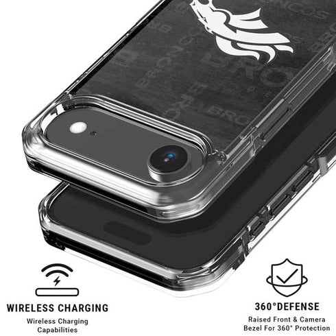 NFL Denver Broncos Black & White iPhone 17 Air Clear Case