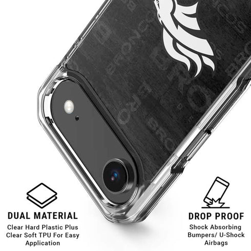NFL Denver Broncos Black & White iPhone 17 Air Clear Case