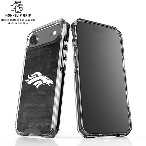 NFL Denver Broncos Black & White iPhone 17 Air Clear Case