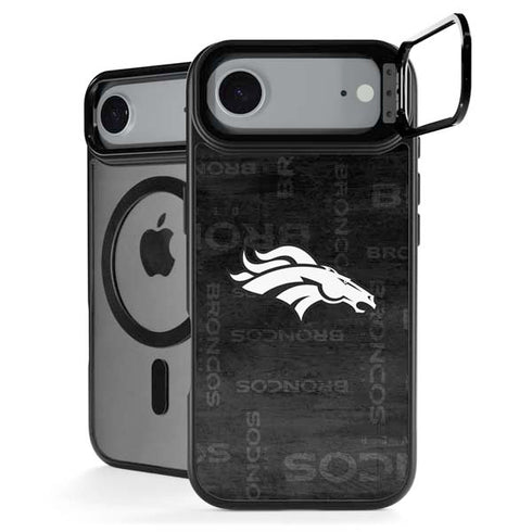 NFL Denver Broncos Black & White iPhone 17 Air Kickstand Case