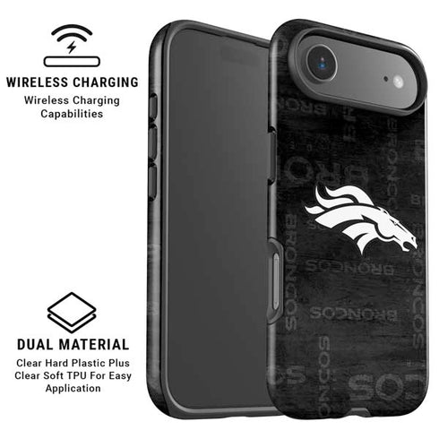 NFL Denver Broncos Black & White iPhone 17 Air Magsafe Impact Case