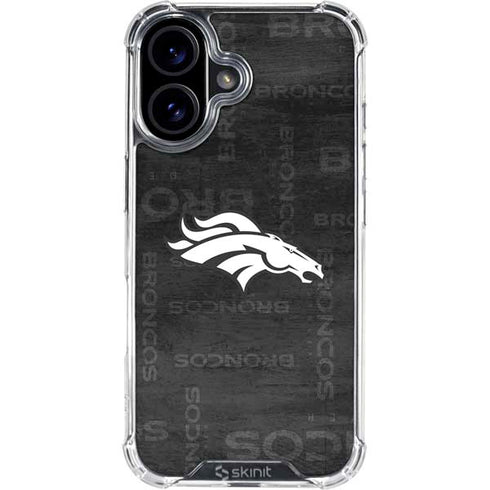 NFL Denver Broncos Black & White iPhone 17 Clear Case
