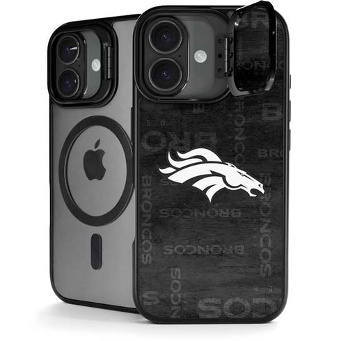 NFL Denver Broncos Black & White iPhone 17 Kickstand Case