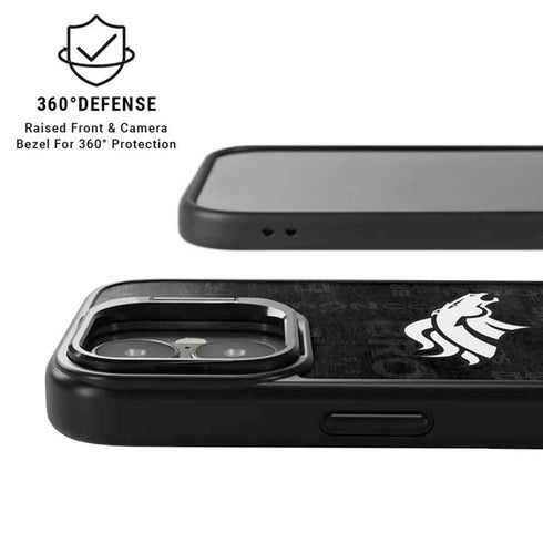 NFL Denver Broncos Black & White iPhone 17 Kickstand Case