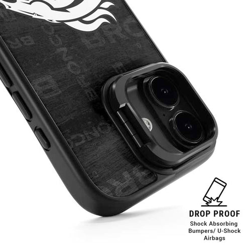 NFL Denver Broncos Black & White iPhone 17 Kickstand Case