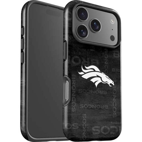 NFL Denver Broncos Black & White iPhone 17 Pro Impact Case