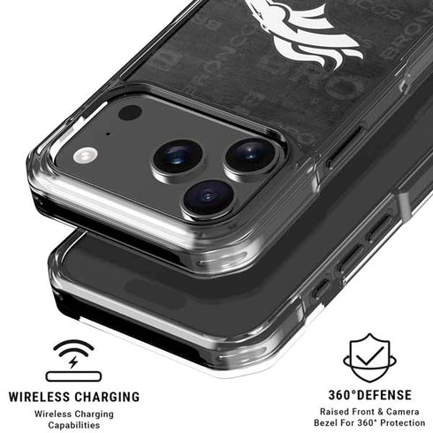NFL Denver Broncos Black & White iPhone 17 Pro MagSafe Case