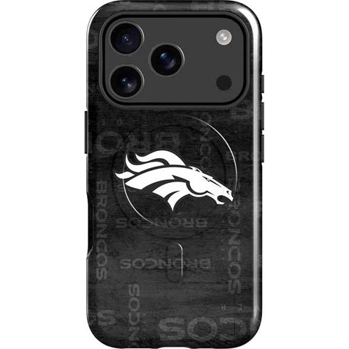 NFL Denver Broncos Black & White iPhone 17 Pro Magsafe Impact Case