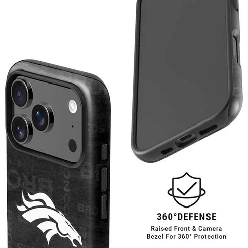 NFL Denver Broncos Black & White iPhone 17 Pro Magsafe Impact Case