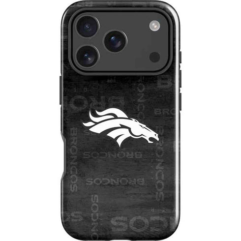 NFL Denver Broncos Black & White iPhone 17 Pro Max Impact Case