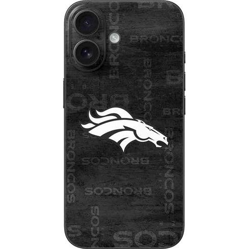 NFL Denver Broncos Black & White iPhone 17 Skin