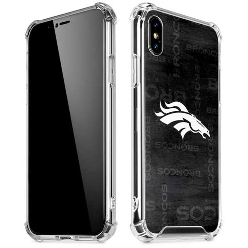 NFL Denver Broncos Black & White iPhone X/XS Clear Case