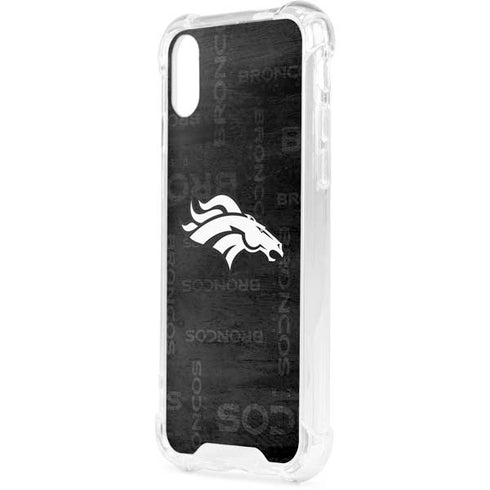 NFL Denver Broncos Black & White iPhone XS Clear Case